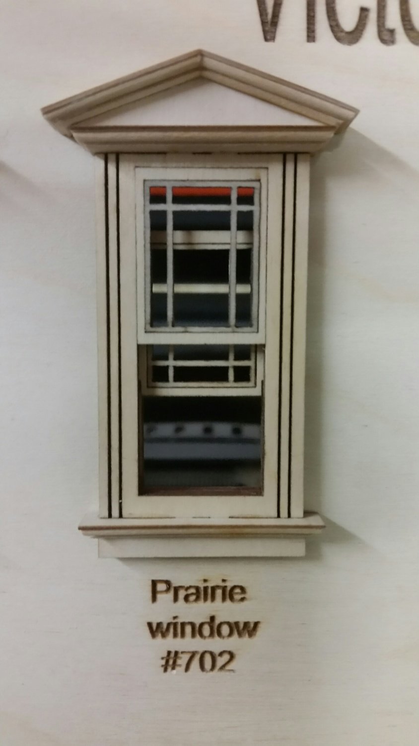 Working Victorian Window/Prairie window pane design 1:24 scale