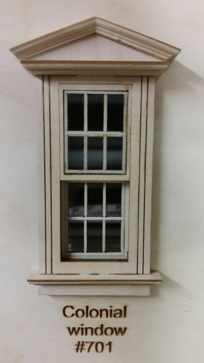 Working Victorian Window/Colonial window pane design 1:24 scale