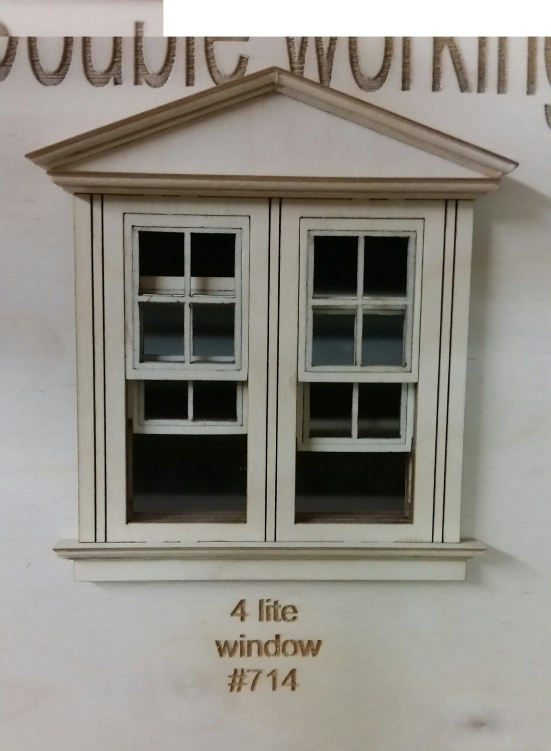 Victorian working Double window/ 4 lite window pane style 1:24 scale