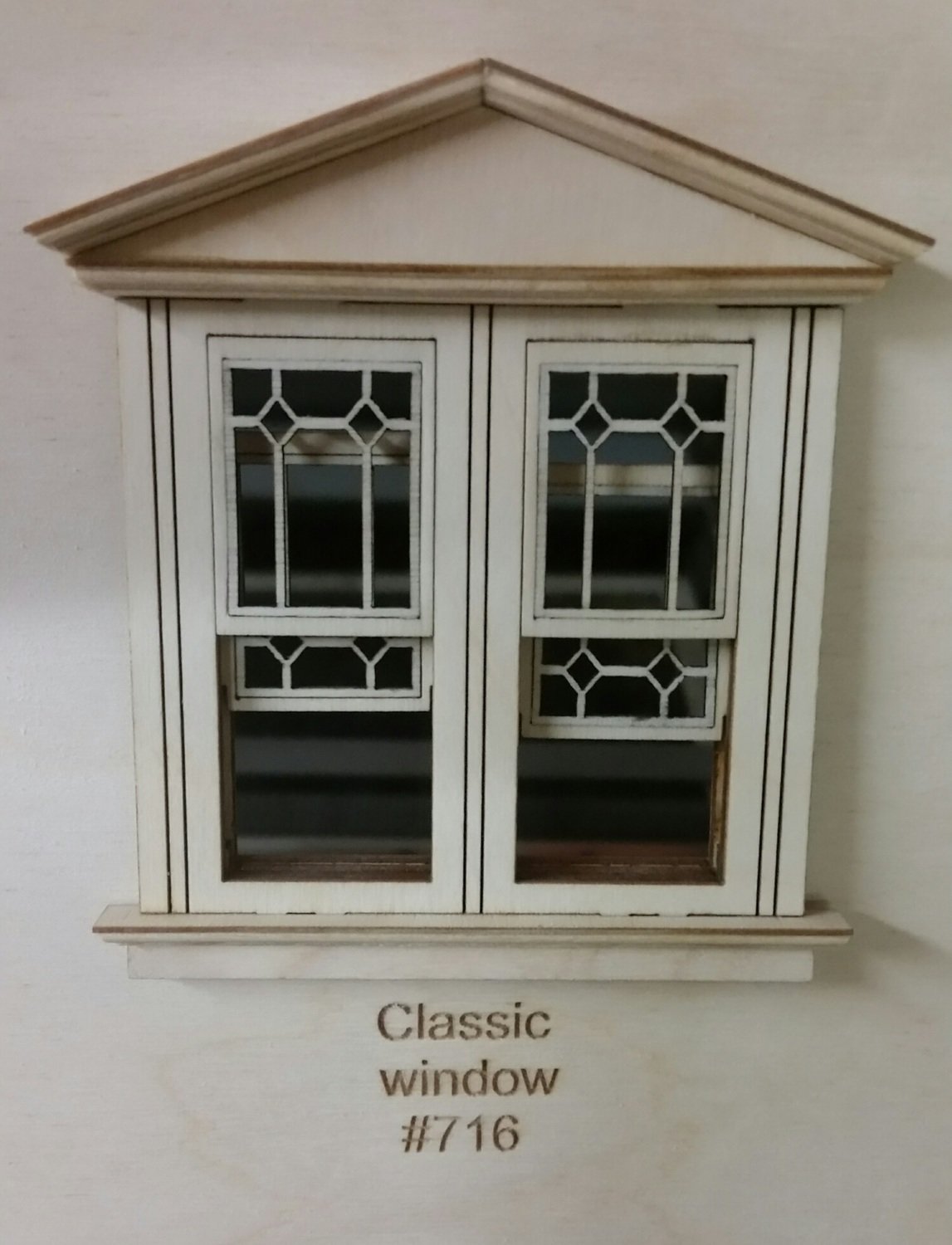 Victorian working Double window/ Classic window pane style 1:24 scale