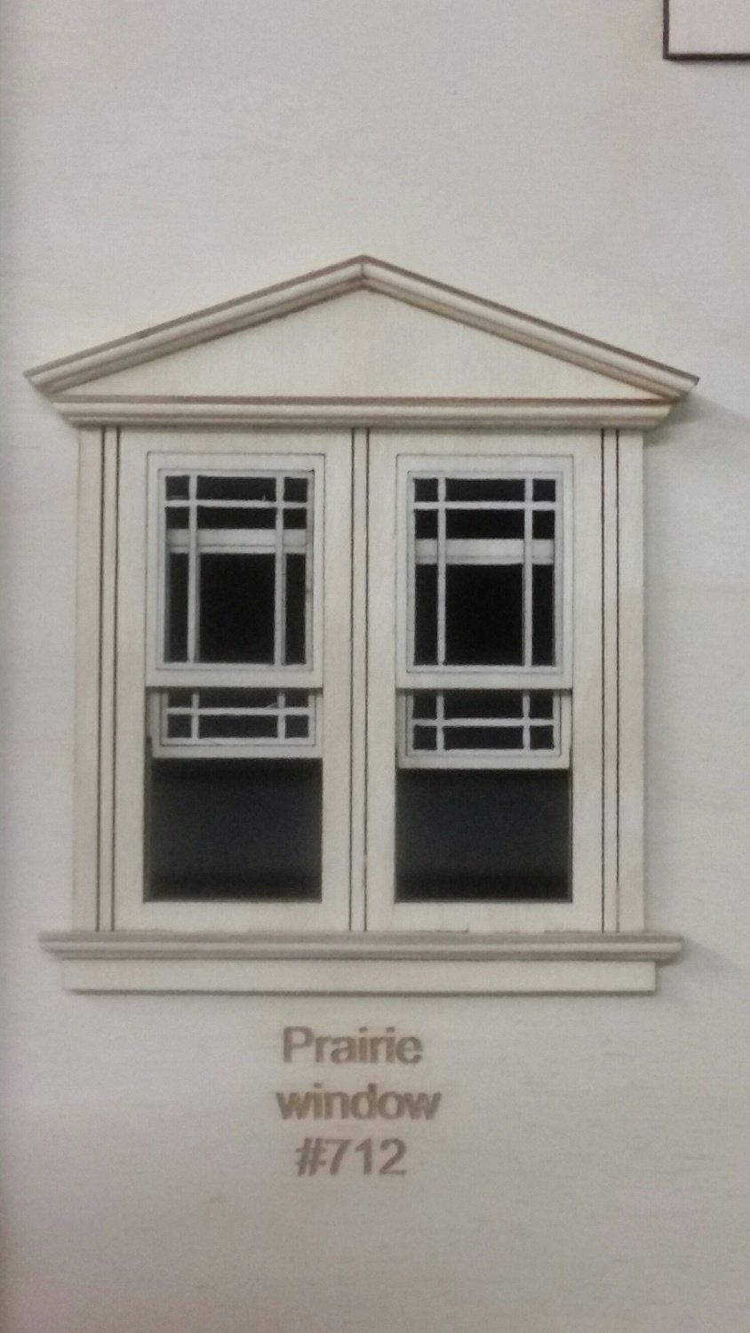Victorian working Double window/ Prairie window pane style 1:24 scale