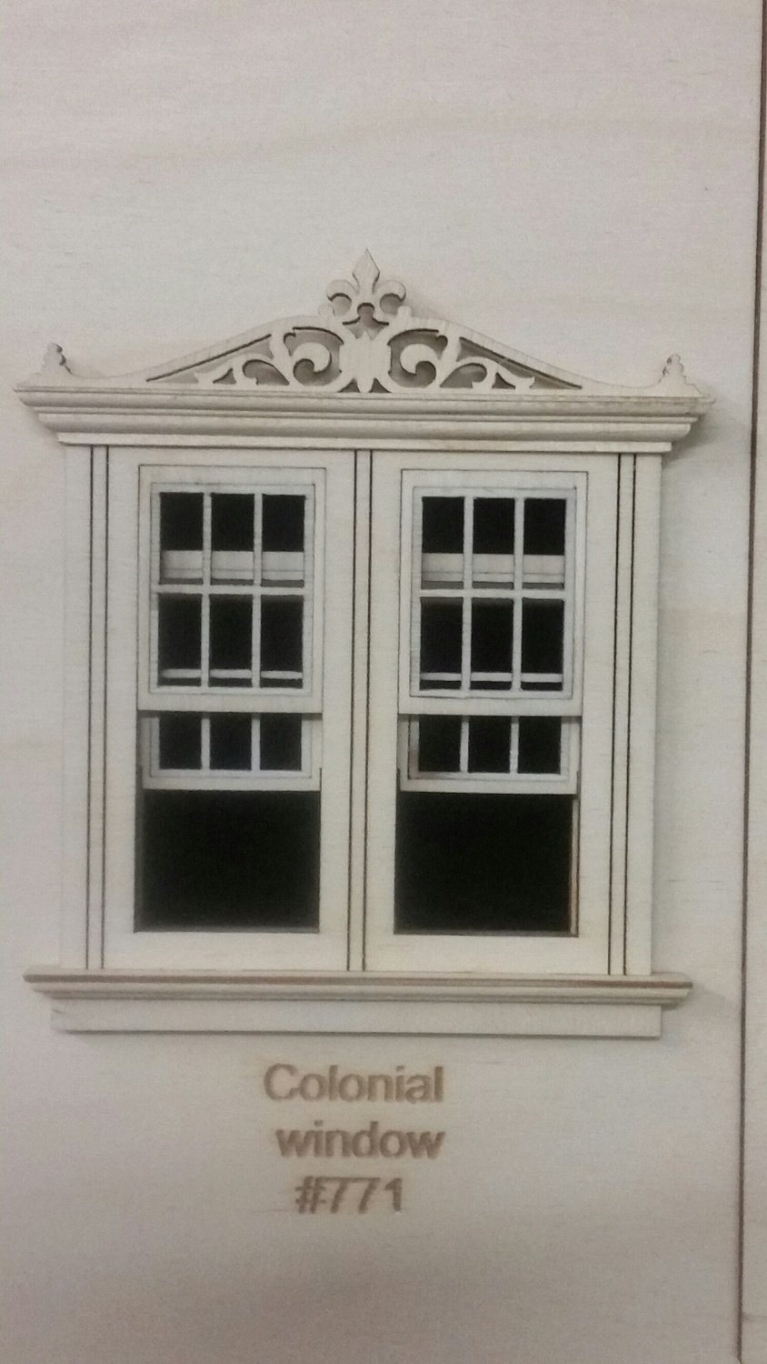 Classic w/ header working Double window/ colonial pane style 1:24 scale