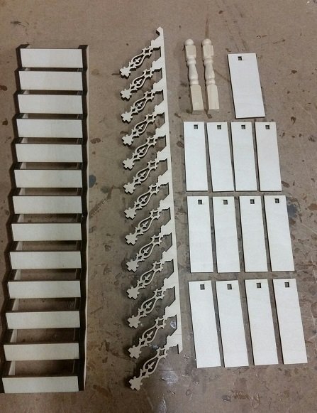 Bedford 1:24 Scale Straight Staircase