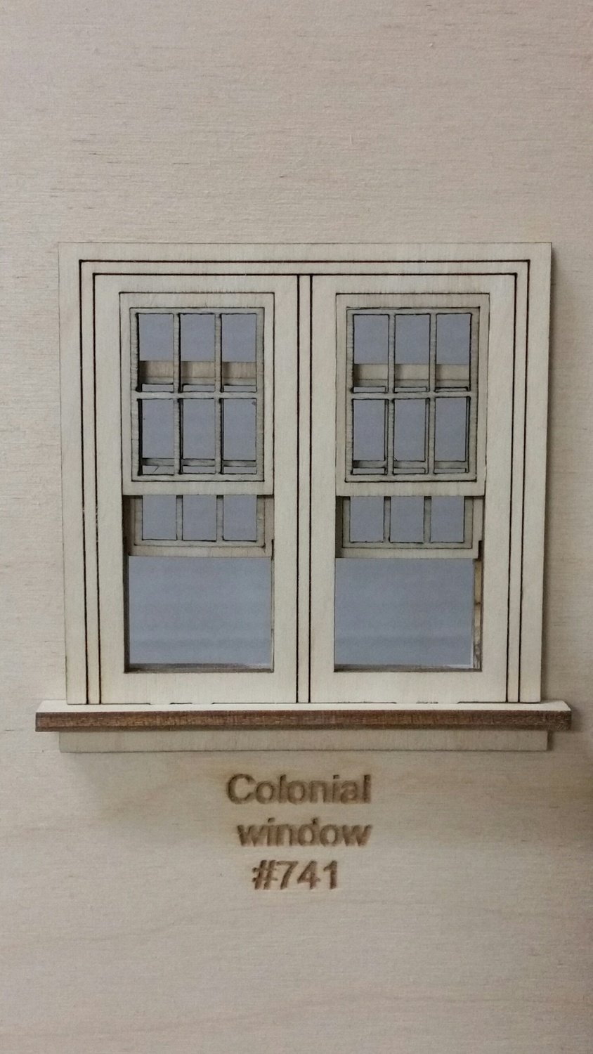 Traditional working Double window/ colonial pane style 1:24 scale