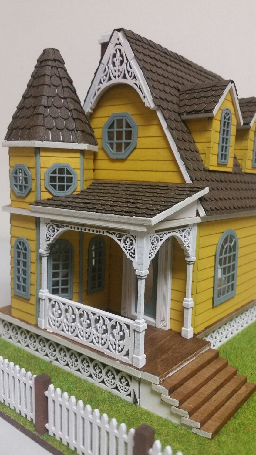 Jasmine 2 Gothic Victorian Cottage Dollhouse 1:48 scale