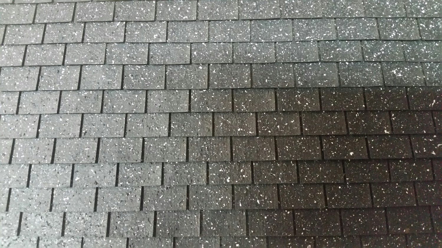 Black salt and pepper squarebutt asphalt shingles 1:24 scale