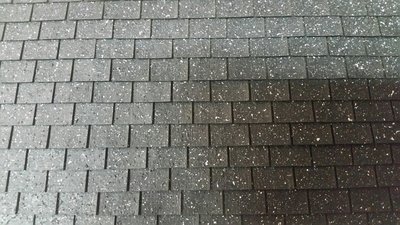 Black salt and pepper squarebutt asphalt shingles 1:24 scale