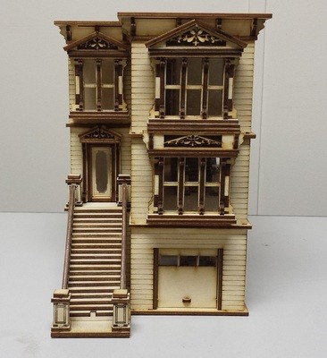 Lisa Painted Lady San Francisco garage/French door kit 1:48 scale Dollhouse