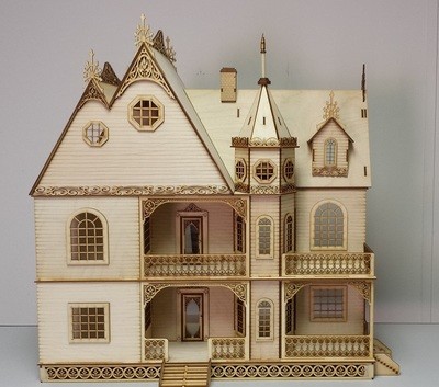Jasmine Gothic Victorian Dollhouse Half inch scale Large Kit
