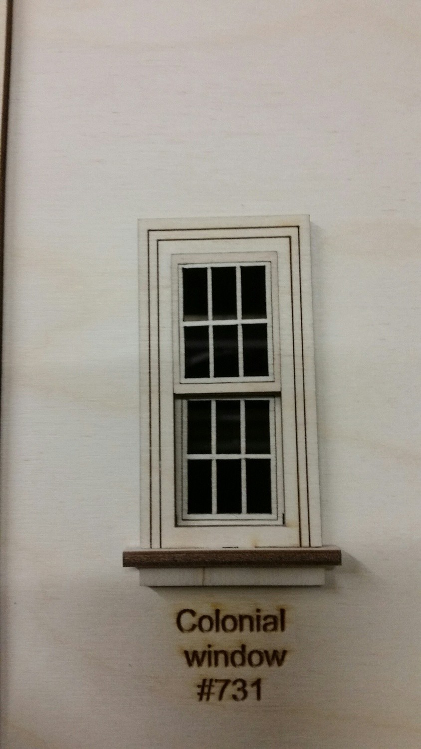 Working Traditional Window w/ Colonial window pane design 1:24 scale