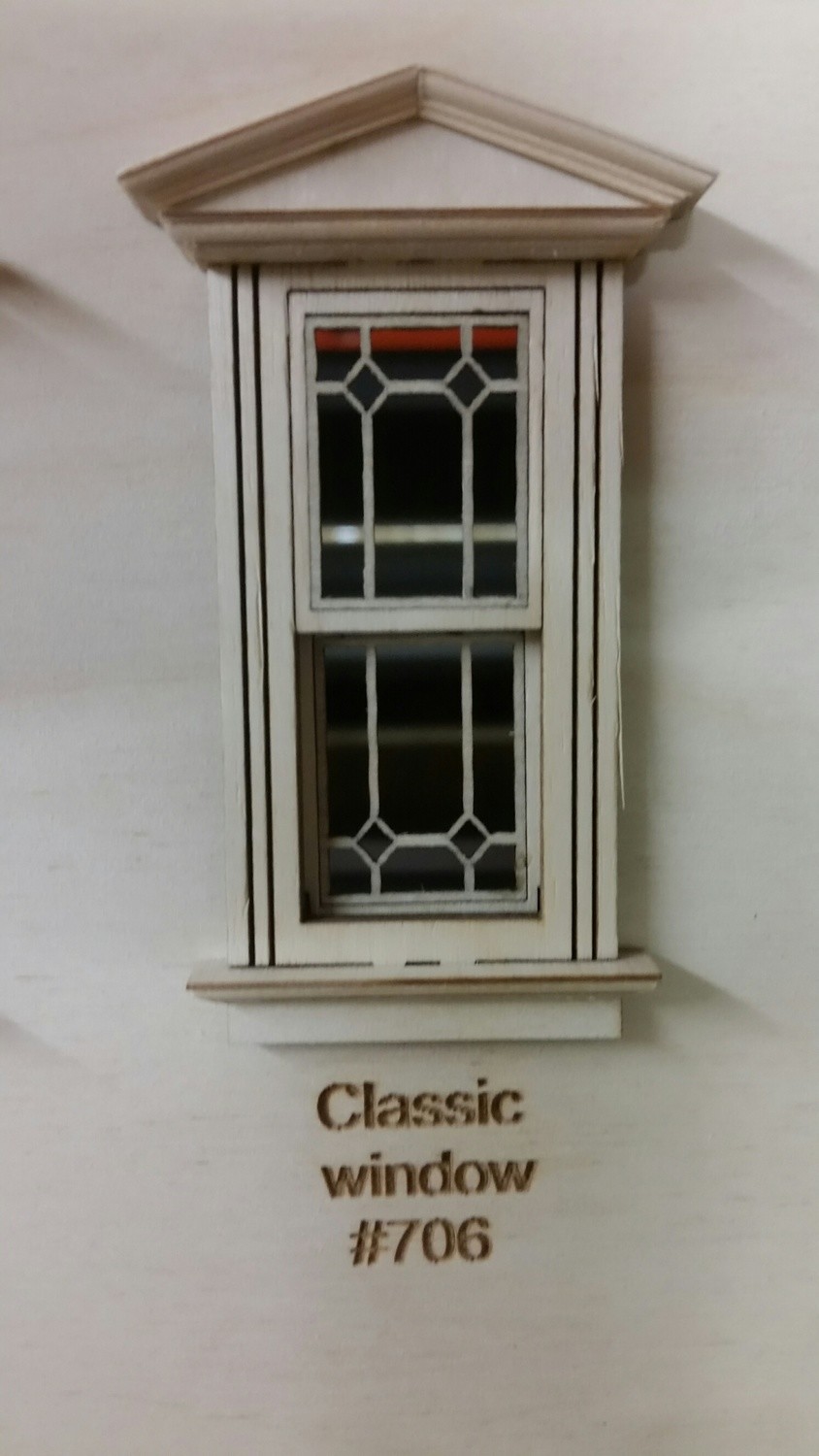 Working Victorian Window/classic window pane design 1:24 scale