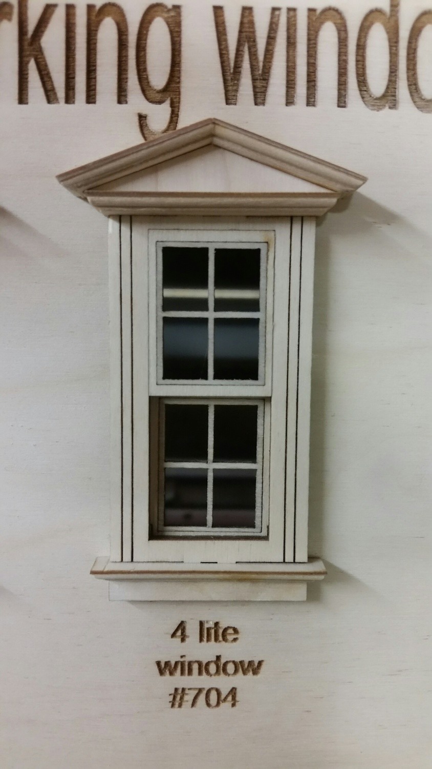 Working Victorian Window/4 lite window pane design 1:24 scale