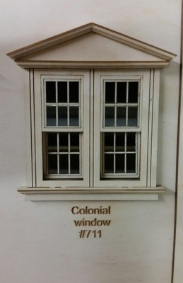 Victorian working Double window/ Colonial window pane style 1:24 scale