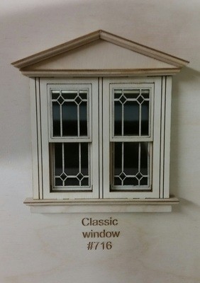 Victorian working Double window/ Classic window pane style 1:24 scale