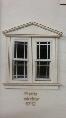 Victorian working Double window/ Prairie window pane style 1:24 scale