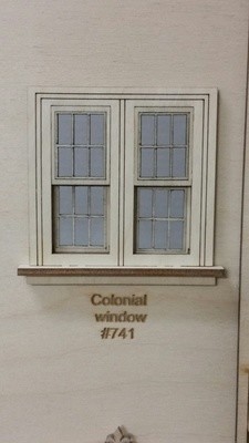 Traditional working Double window/ colonial pane style 1:24 scale