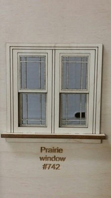 Traditional working Double window/ Prairie pane style 1:24 scale