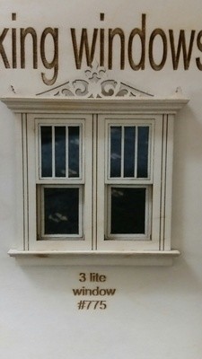 Classic w/ header working Double window/ 3 lite pane style 1:24 scale