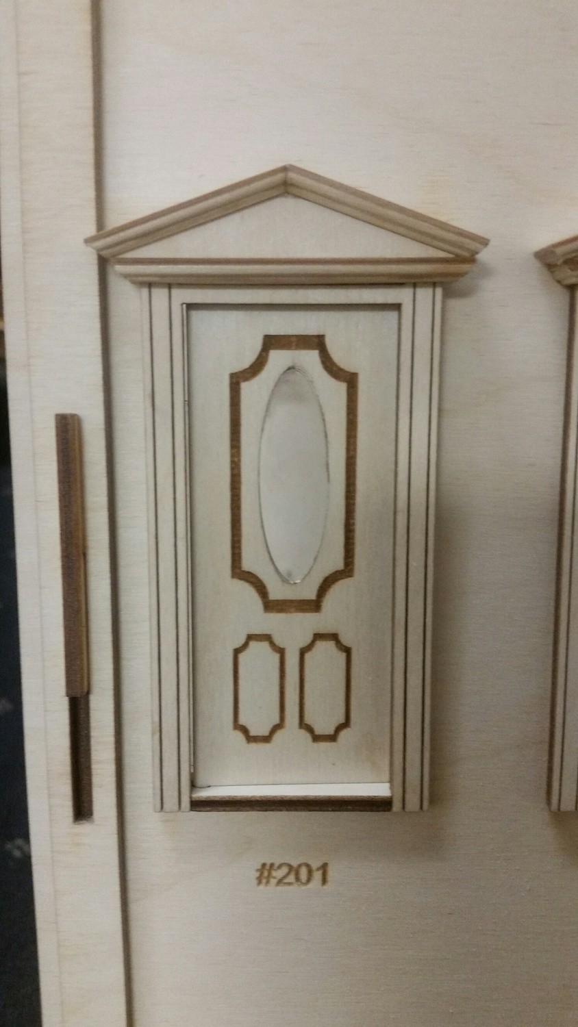 Victorian Oval 3 panel Exterior Door 1:24 scale