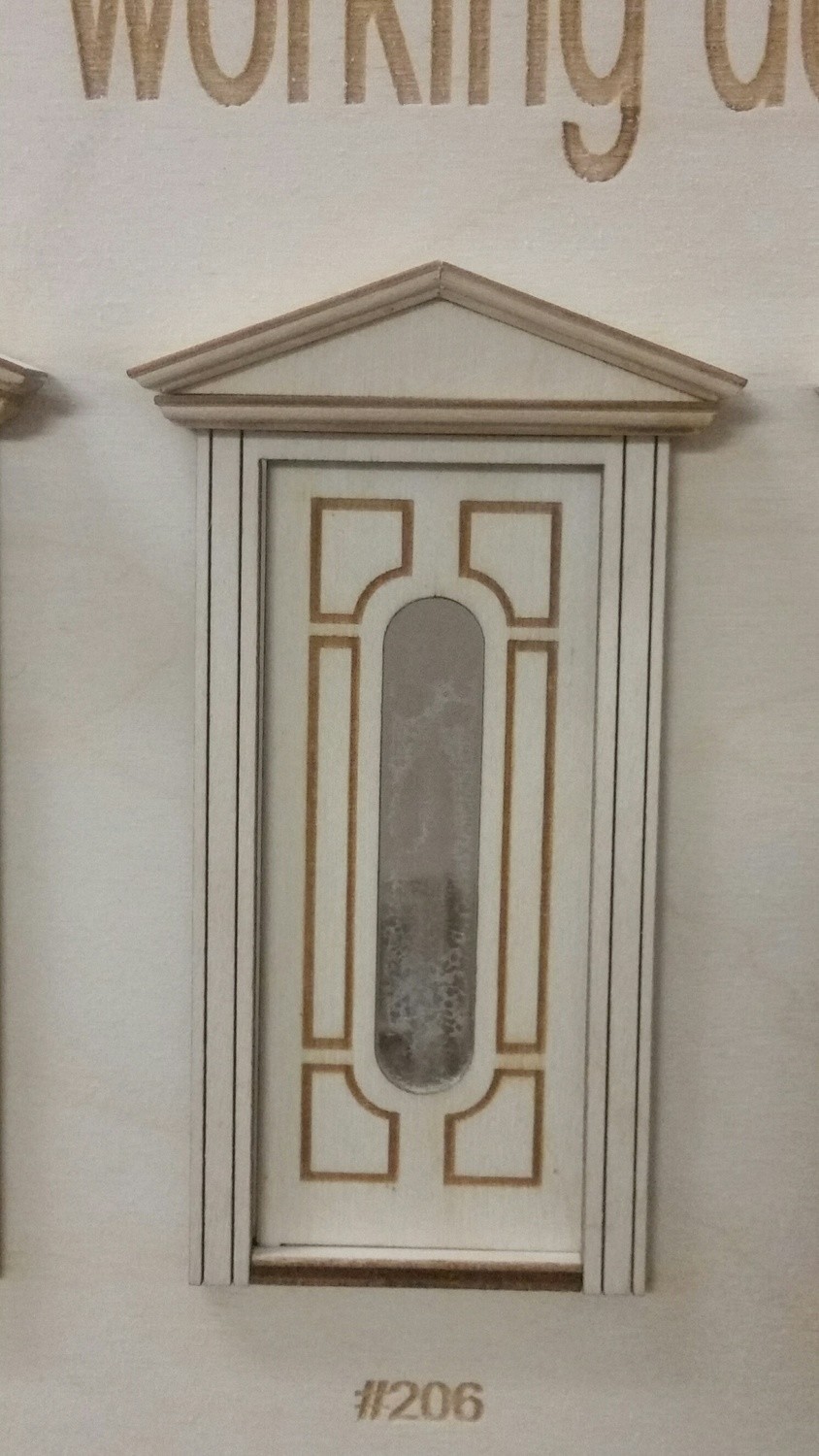 Victorian Circle lite 6 panel Exterior Door 1:24 scale