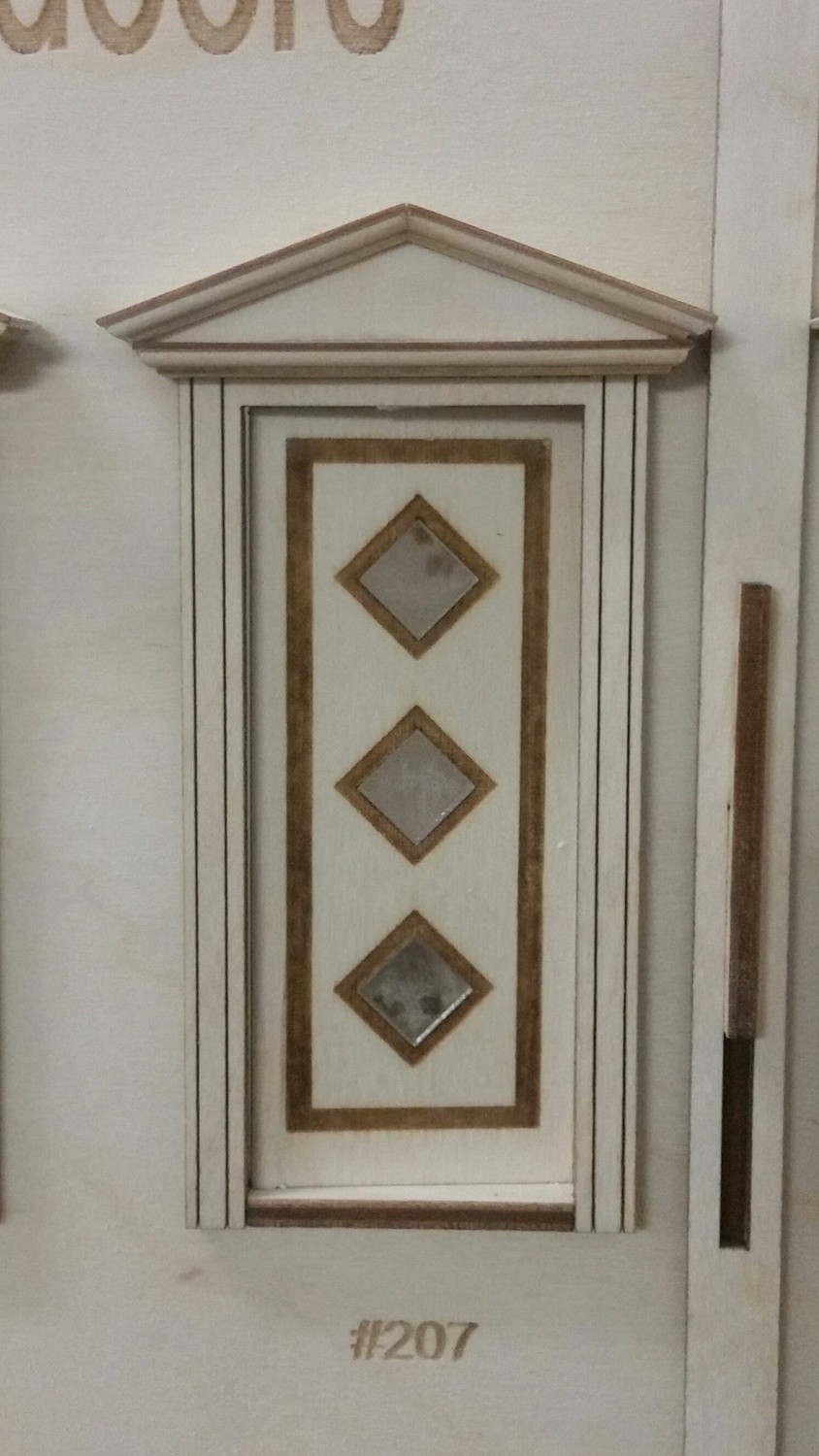 Victorian 3 Diamond custom panel Exterior Door 1:24 scale