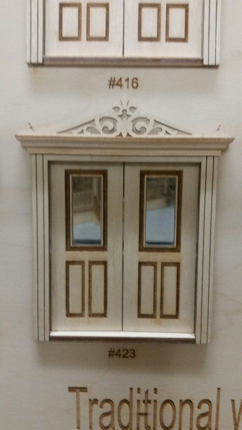 Classic Single lite 3 panel French Door 1:24 scale