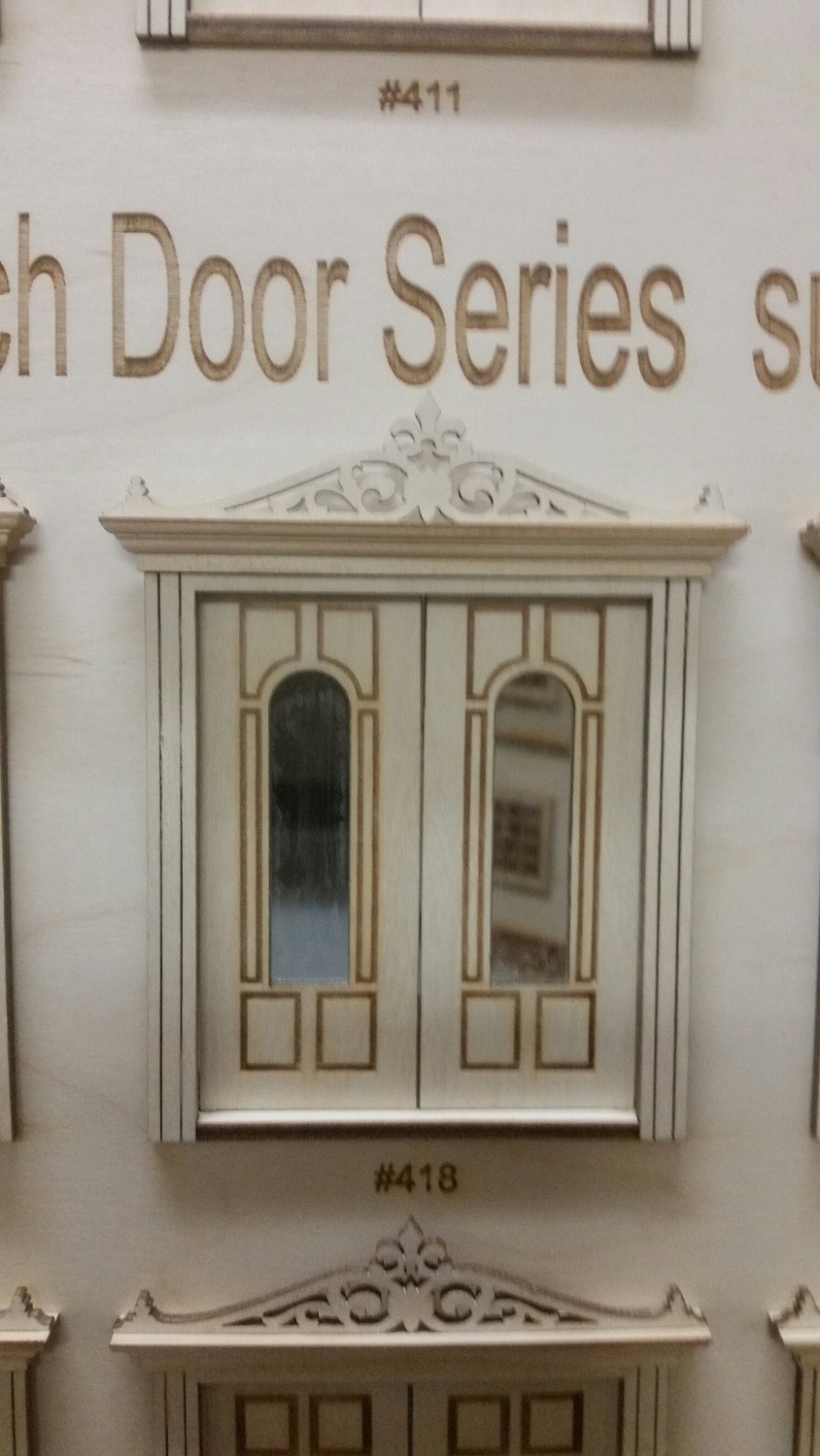 Classic Arched lite 6 panel French Door 1:24 scale