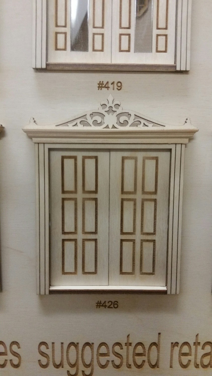 Classic Raised 6 panel French Door 1:24 scale