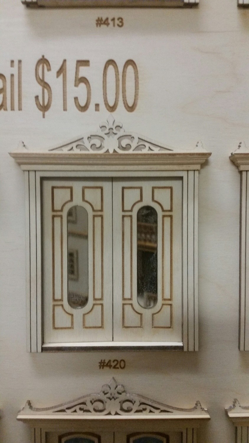 Classic Circle lite 6 panel French Door 1:24 scale