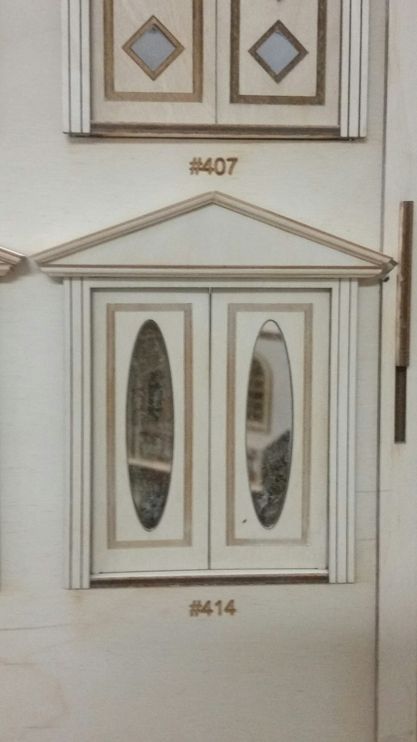 Victorian Oval single panel French Door 1:24 scale