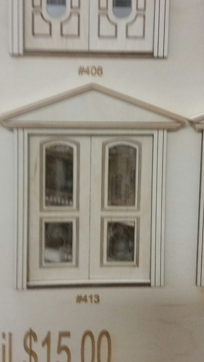 Victorian Arched 2 panel French Door 1:24 scale