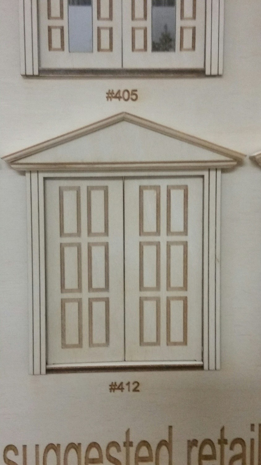 Victorian Raised 6 panel French Door 1:24 scale