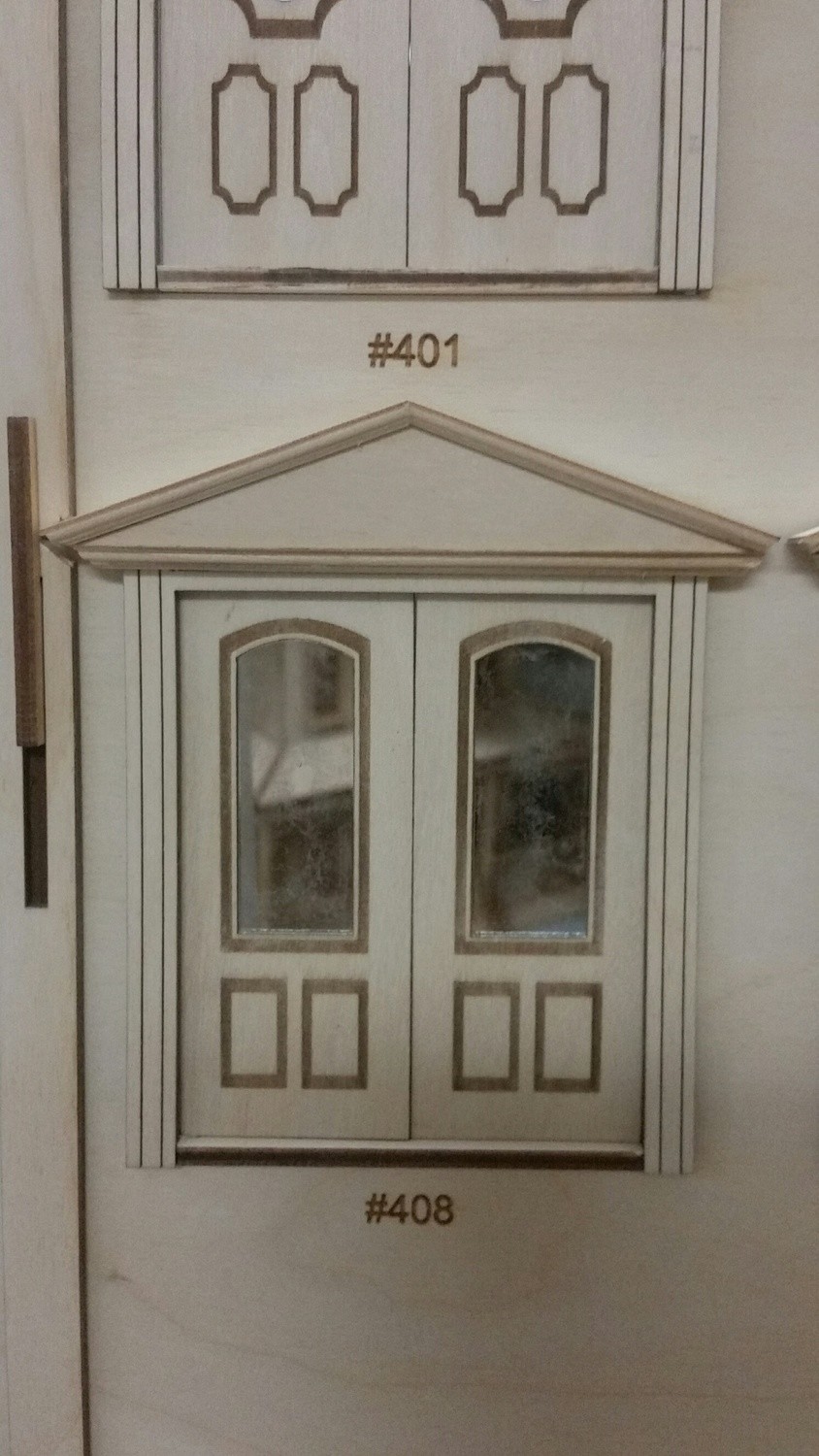 Victorian Arched 3 panel French Door 1:24 scale