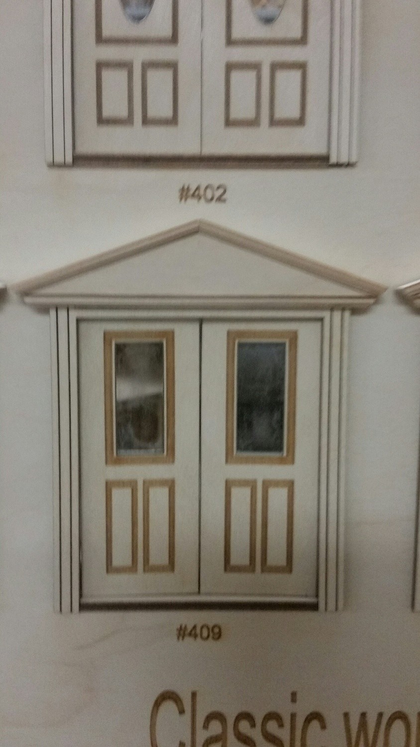 Victorian Single lite 3 panel French Door 1:24 scale