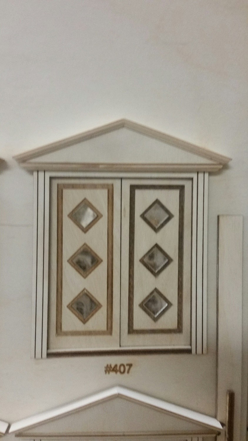 Victorian 3 Diamond custom panel French Door 1:24 scale