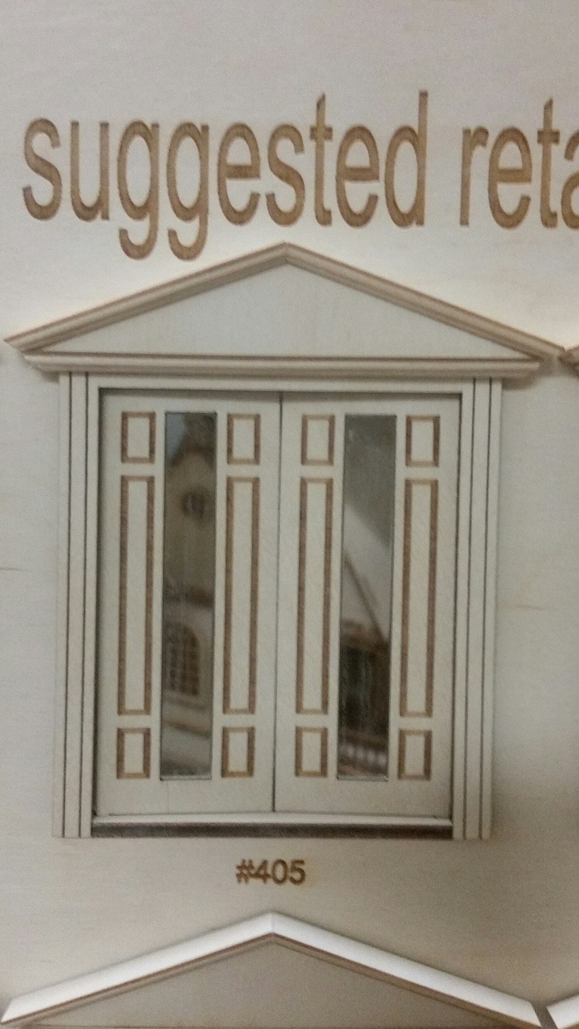 Victorian Single lite 6 panel French Door 1:24 scale