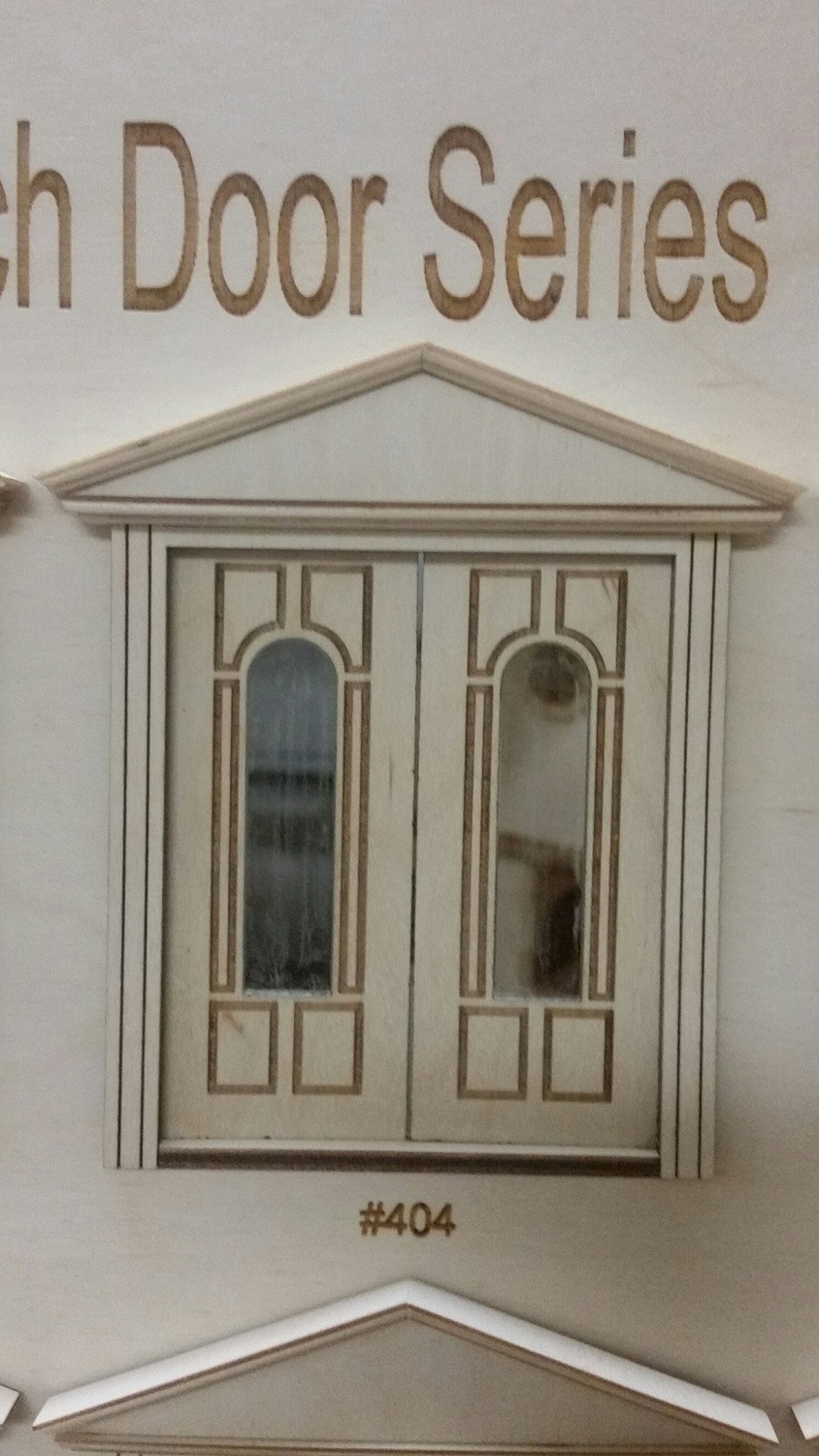 Victorian Arched lite 6 panel French Door 1:24 scale