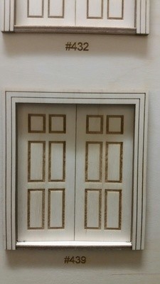 Traditional 6 panel French Door 1:24 scale