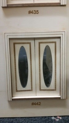 Traditional Oval Single panel French Door 1:24 scale