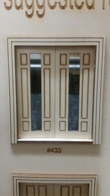Traditional Single lite 6 panel French Door 1:24 scale