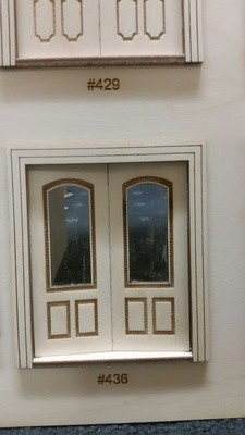 Traditional Arched 3 panel French Door 1:24 scale