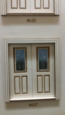 Traditional Single lite 3 panel French Door 1:24 scale