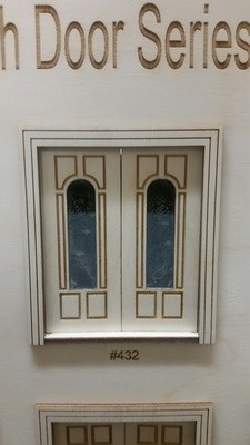 Traditional Arched lite 6 panel French Door 1:24 scale