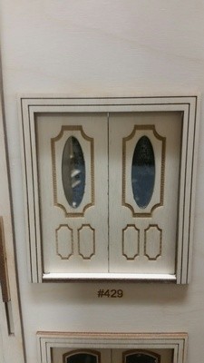 Traditional Oval 3 panel French Door 1:24 scale
