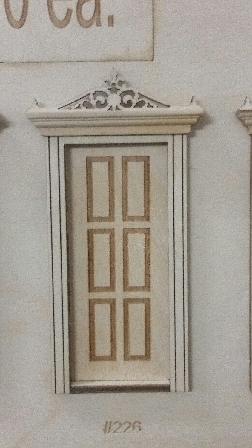 Classic rasied 6 panel Exterior Door 1:24 scale