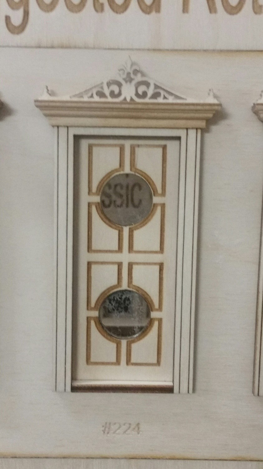 Classic double circle lite Exterior Door 1:24 scale