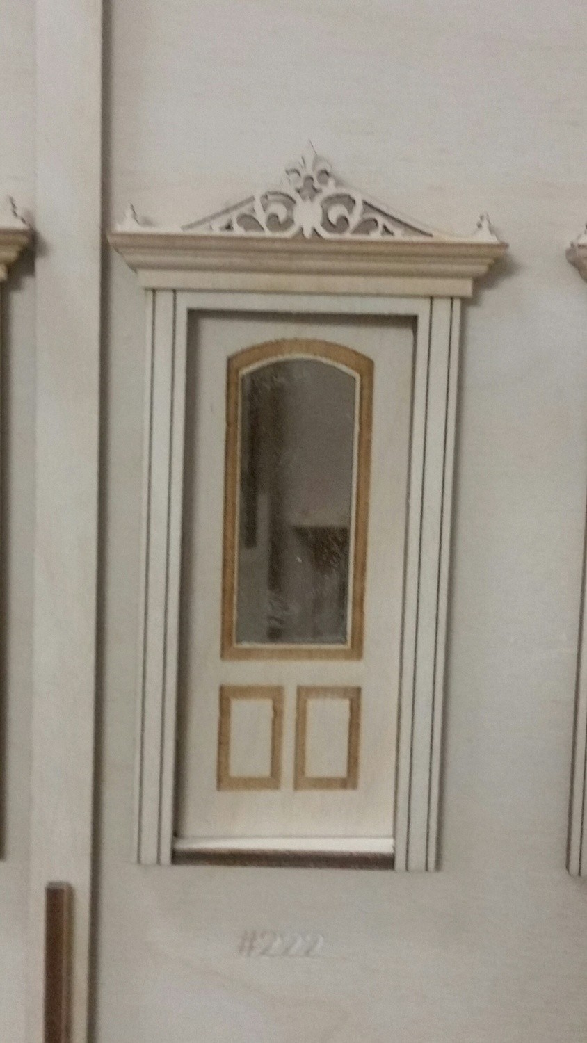 Classic arched 3 panel Exterior Door 1:24 scale