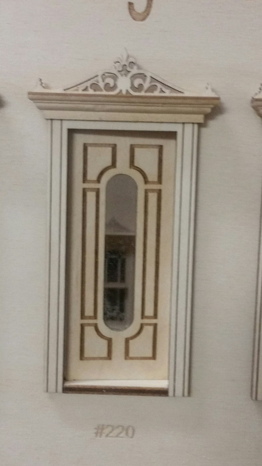 Classic circle lite 6 panel Exterior Door 1:24 scale