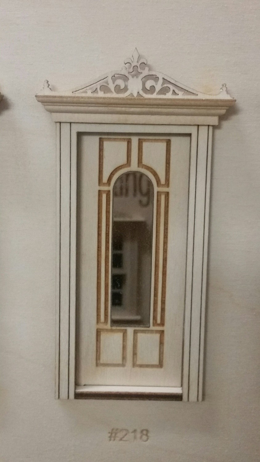 Classic arched lite 6 panel Exterior Door 1:24 scale