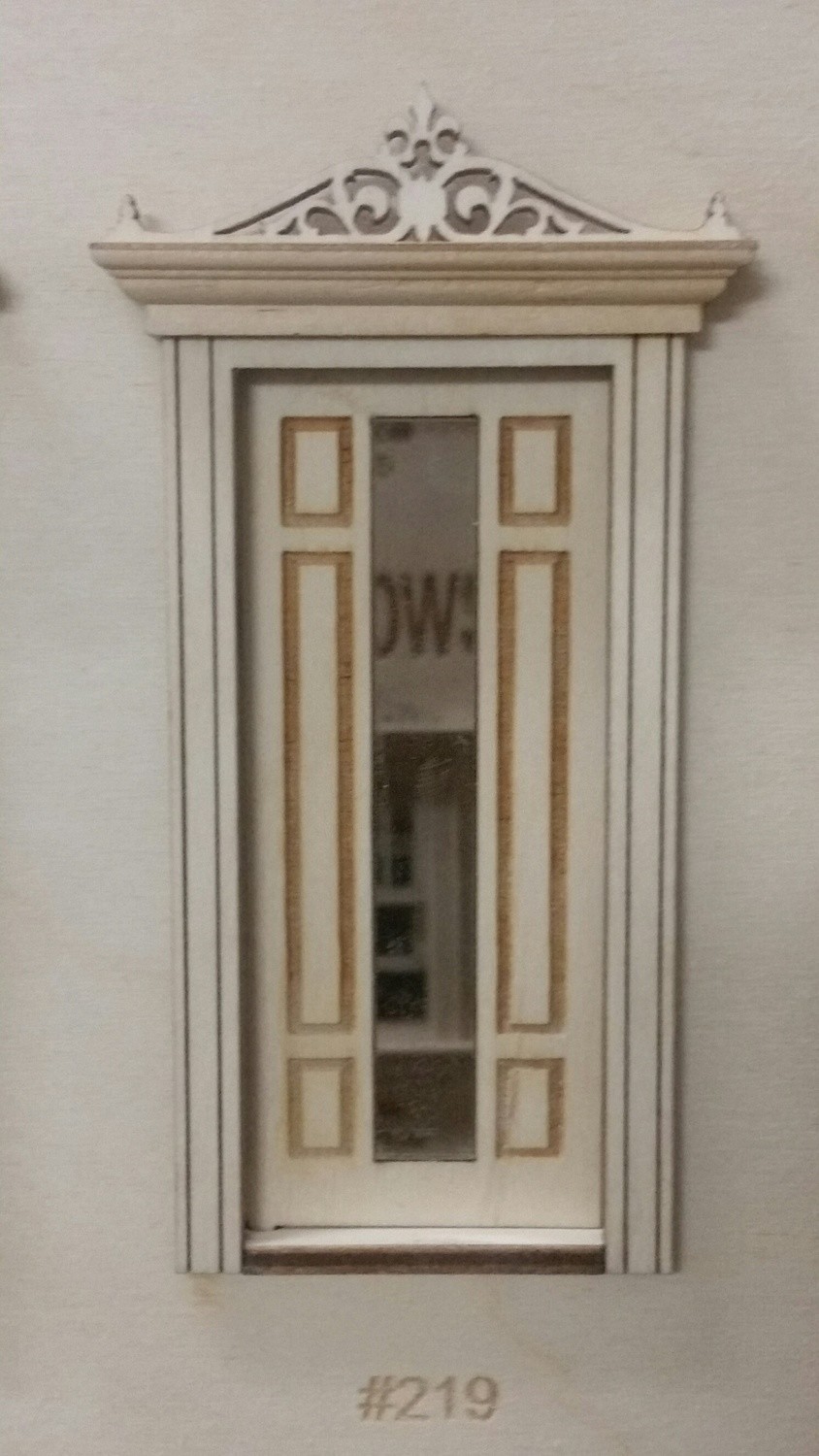 Classic single lite 6 panel Exterior Door 1:24 scale
